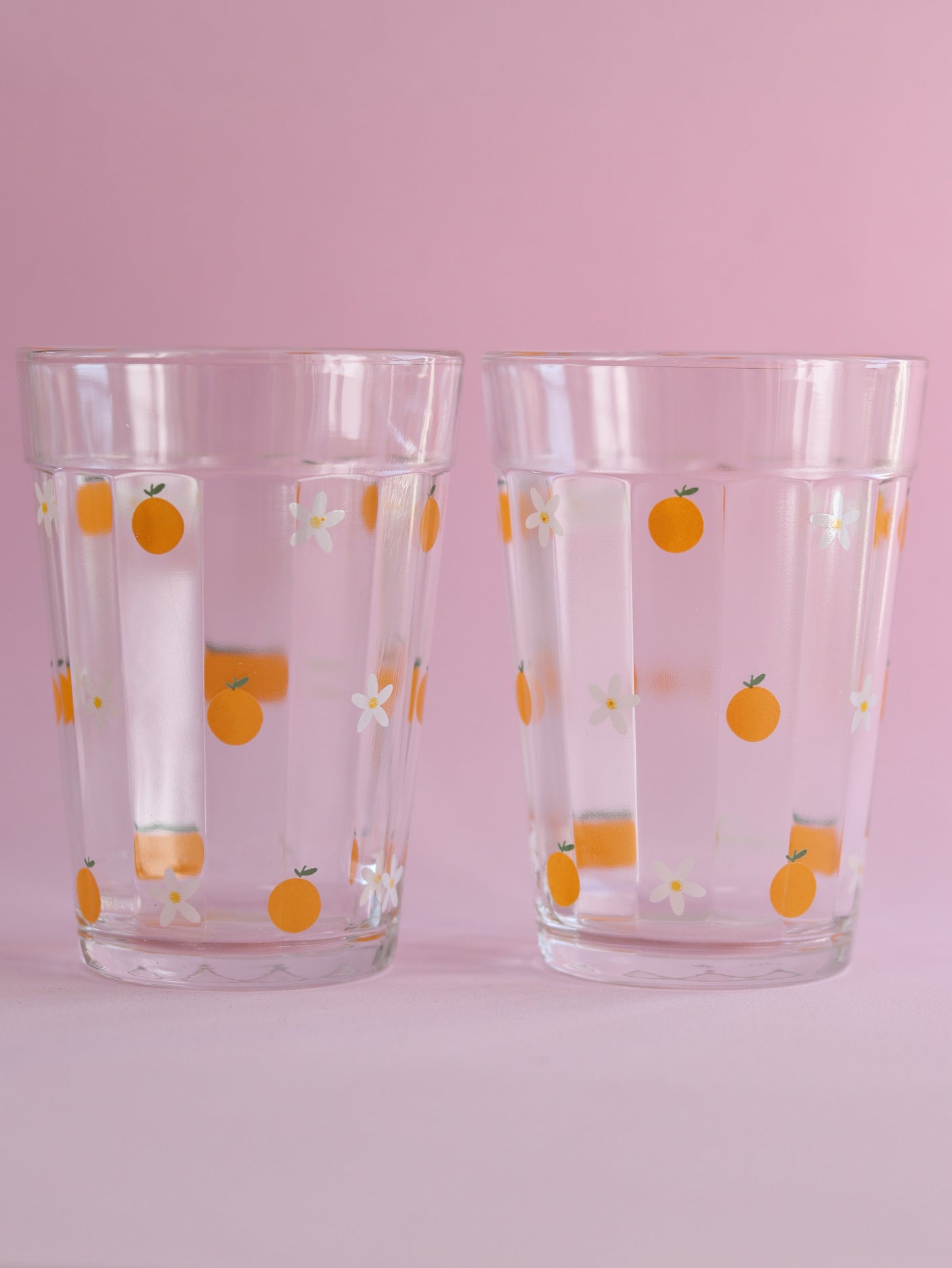 Set 2 Orange Glasses 190ml