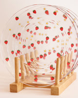 Set 4 Strawberry Dessert Plates