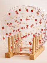 Set 4 Strawberry Dessert Plates