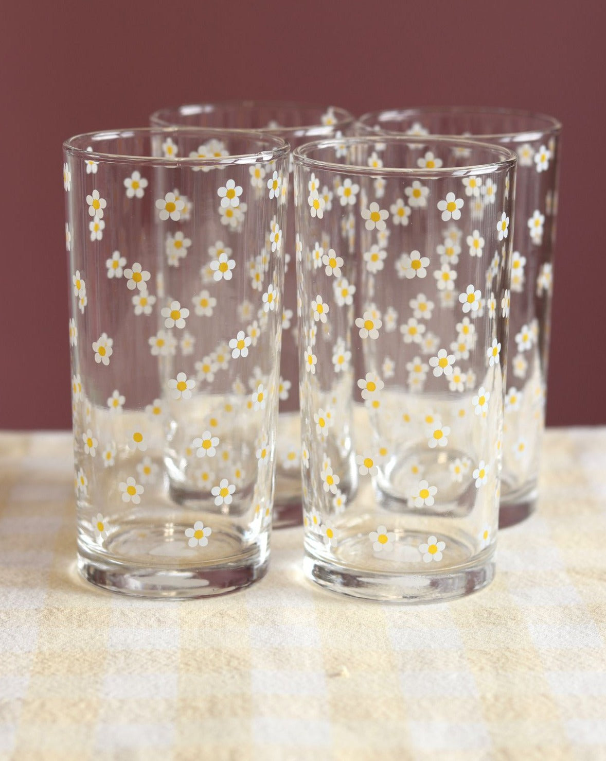 Set 4 Nina Flower Glasses