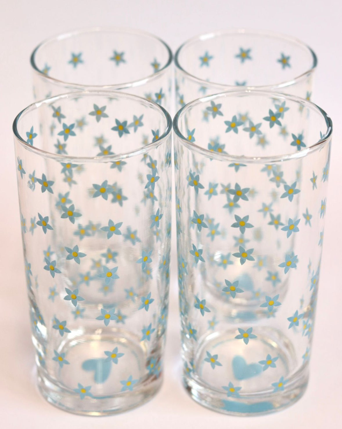 Set 4 Mia Flower Glasses