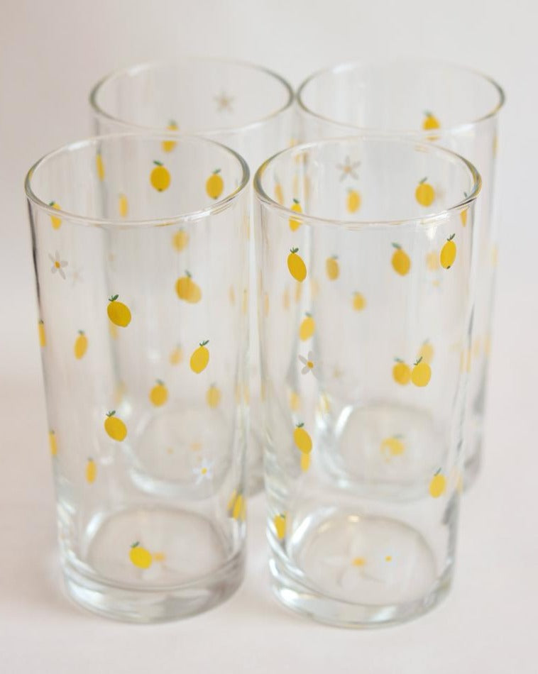 Set 4 Sicilian Lemon Glasses