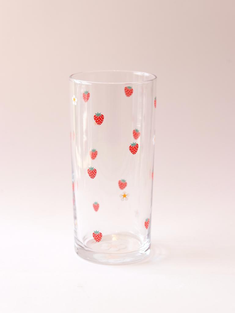 Set 4 Strawberry Glasses