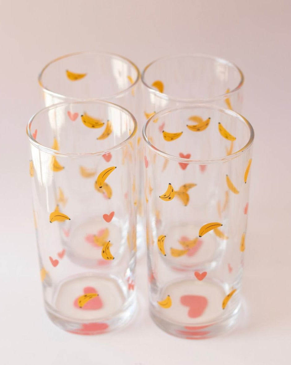 Set 4 Banana Glasses