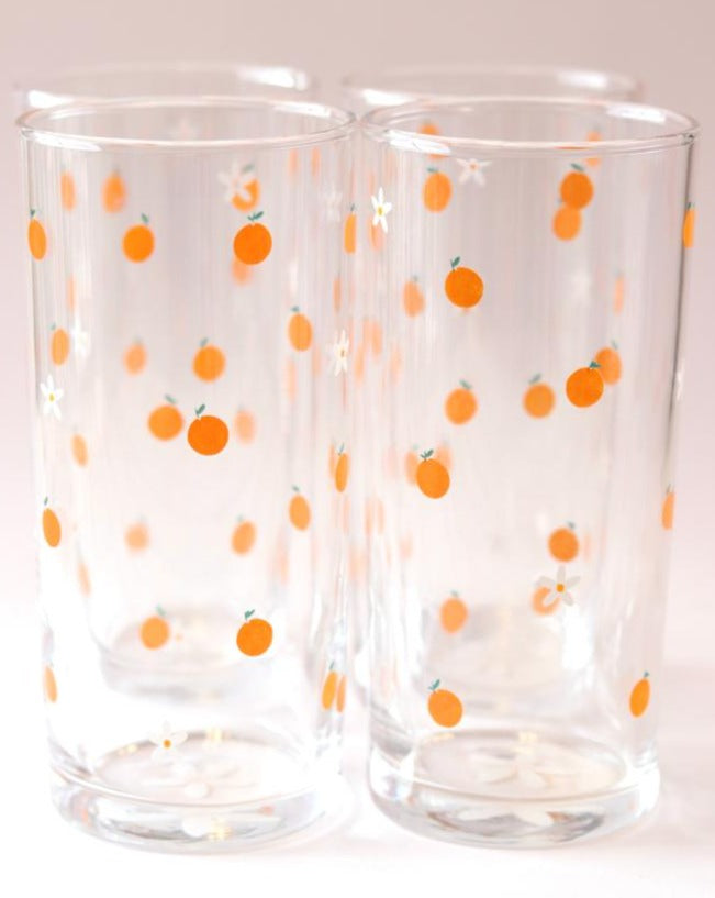 Set 4 Orange Glasses