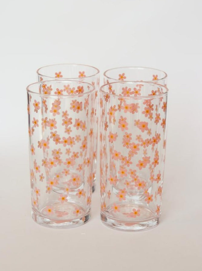 Set 4 Flower Ana Glasses